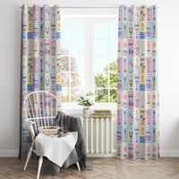 Aloha Summer Posters Grunge Textures Window Curtain LT01 - Polynesian Pride