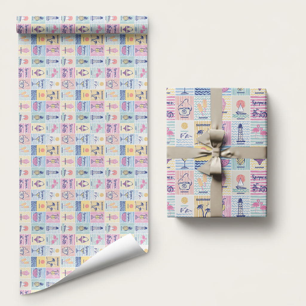 Aloha Summer Posters Grunge Textures Wrapping Paper LT01 58" × 23" Multicolor - Polynesian Pride
