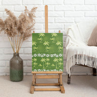Olive Green Hawaii Palm Tree Hibiscus Canvas Wall Art Fantasy Summer Vibe LT01 - Polynesian Pride