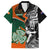 New Zealand and Ireland Rugby Family Matching Long Sleeve Bodycon Dress and Hawaiian Shirt Silver Fern With Shamrock 2023 World Cup LT01 Dad's Shirt - Short Sleeve Art - Polynesian Pride