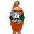 New Zealand and Ireland Rugby Family Matching Off Shoulder Short Dress and Hawaiian Shirt Silver Fern With Shamrock 2023 World Cup LT01 - Polynesian Pride