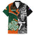 New Zealand and Ireland Rugby Family Matching Short Sleeve Bodycon Dress and Hawaiian Shirt Silver Fern With Shamrock 2023 World Cup LT01 Dad's Shirt - Short Sleeve Art - Polynesian Pride