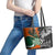 New Zealand and Ireland Rugby Leather Tote Bag Silver Fern With Shamrock 2023 World Cup LT01 - Polynesian Pride