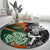 New Zealand and Ireland Rugby Round Carpet Silver Fern With Shamrock 2023 World Cup LT01 - Polynesian Pride