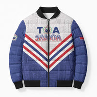 Custom Toa Samoa Rugby Bomber Puffer Jacket 1992-1993 Special Edition LT01 Unisex Blue - Polynesian Pride