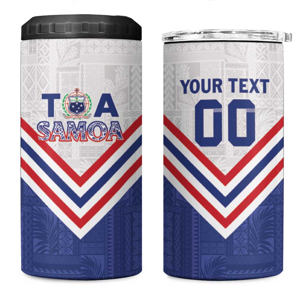 Custom Toa Samoa Rugby 4 in 1 Can Cooler Tumbler 1992-1993 Special Edition LT01 One Size: 16 oz Blue - Polynesian Pride