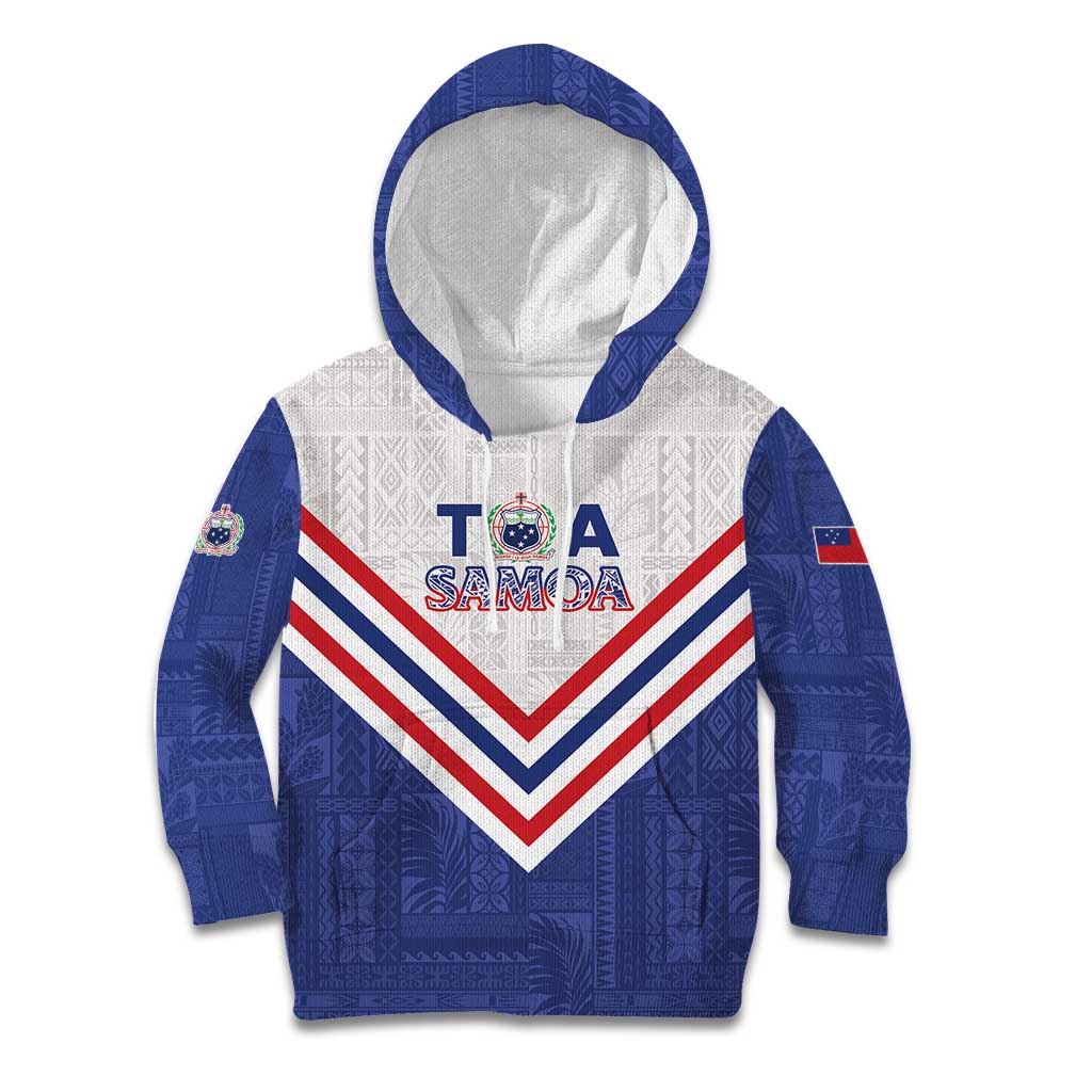Custom Toa Samoa Rugby Kid Hoodie 1992-1993 Special Edition LT01 Hoodie Blue - Polynesian Pride