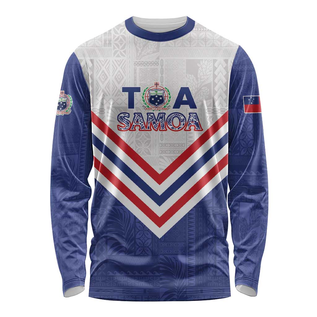 Custom Toa Samoa Rugby Long Sleeve Shirt 1992-1993 Special Edition LT01 Unisex Blue - Polynesian Pride