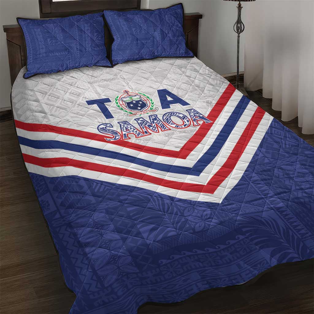 Toa Samoa Rugby Quilt Bed Set 1992-1993 Special Edition LT01 Blue - Polynesian Pride
