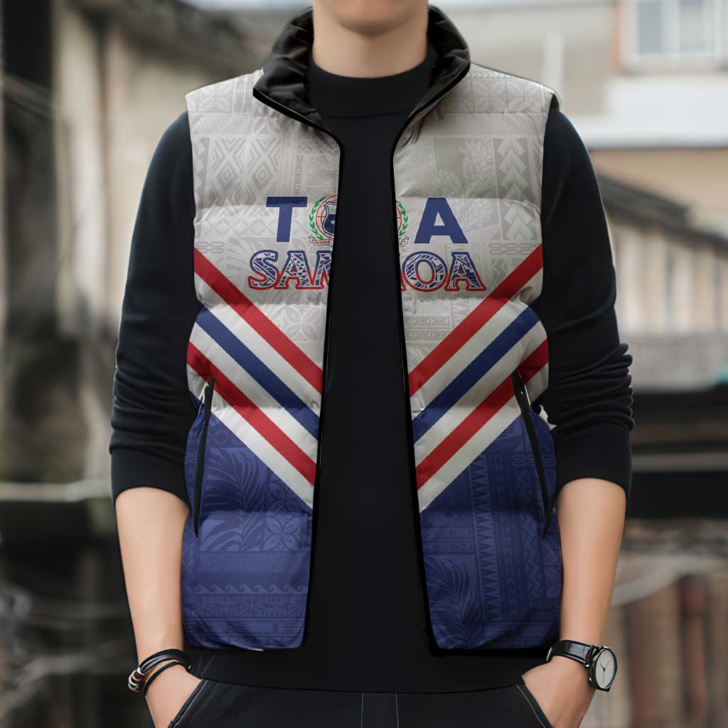 Custom Toa Samoa Rugby Sleeveless Puffer Jacket 1992-1993 Special Edition LT01 - Polynesian Pride