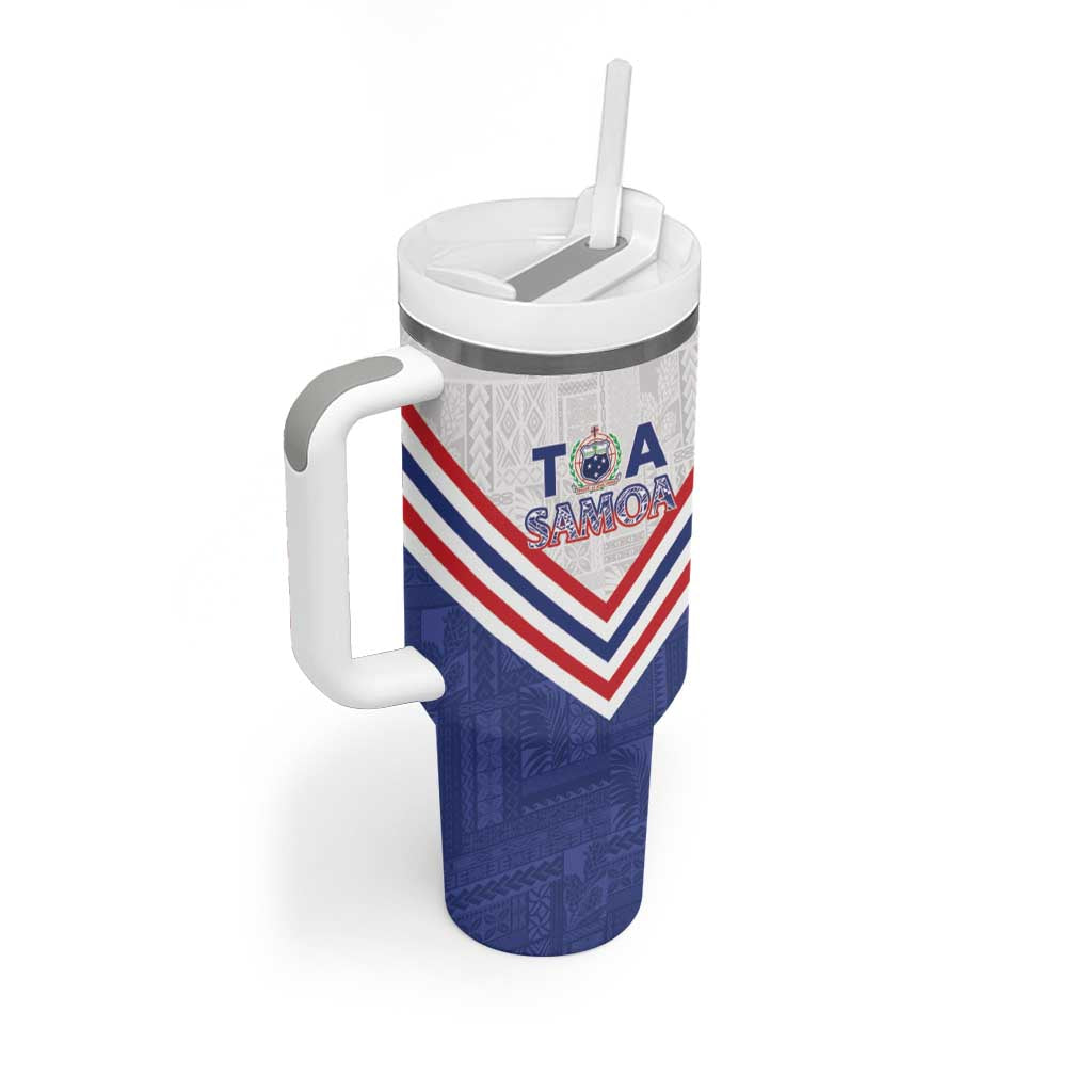 Custom Toa Samoa Rugby Tumbler With Handle 1992-1993 Special Edition LT01 - Polynesian Pride