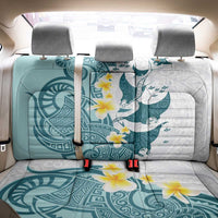 Maori Manta Ray Plumeria Teal Back Car Seat Cover LT01 - Polynesian Pride