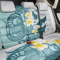 Maori Manta Ray Plumeria Teal Back Car Seat Cover LT01 - Polynesian Pride