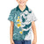 Maori Manta Ray Plumeria Teal Hawaiian Shirt