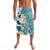 Maori Manta Ray Plumeria Teal Lavalava