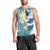 Maori Manta Ray Plumeria Teal Men Tank Top