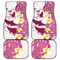 Maori Manta Ray Plumeria Royal Pink Car Mats LT01 - Polynesian Pride