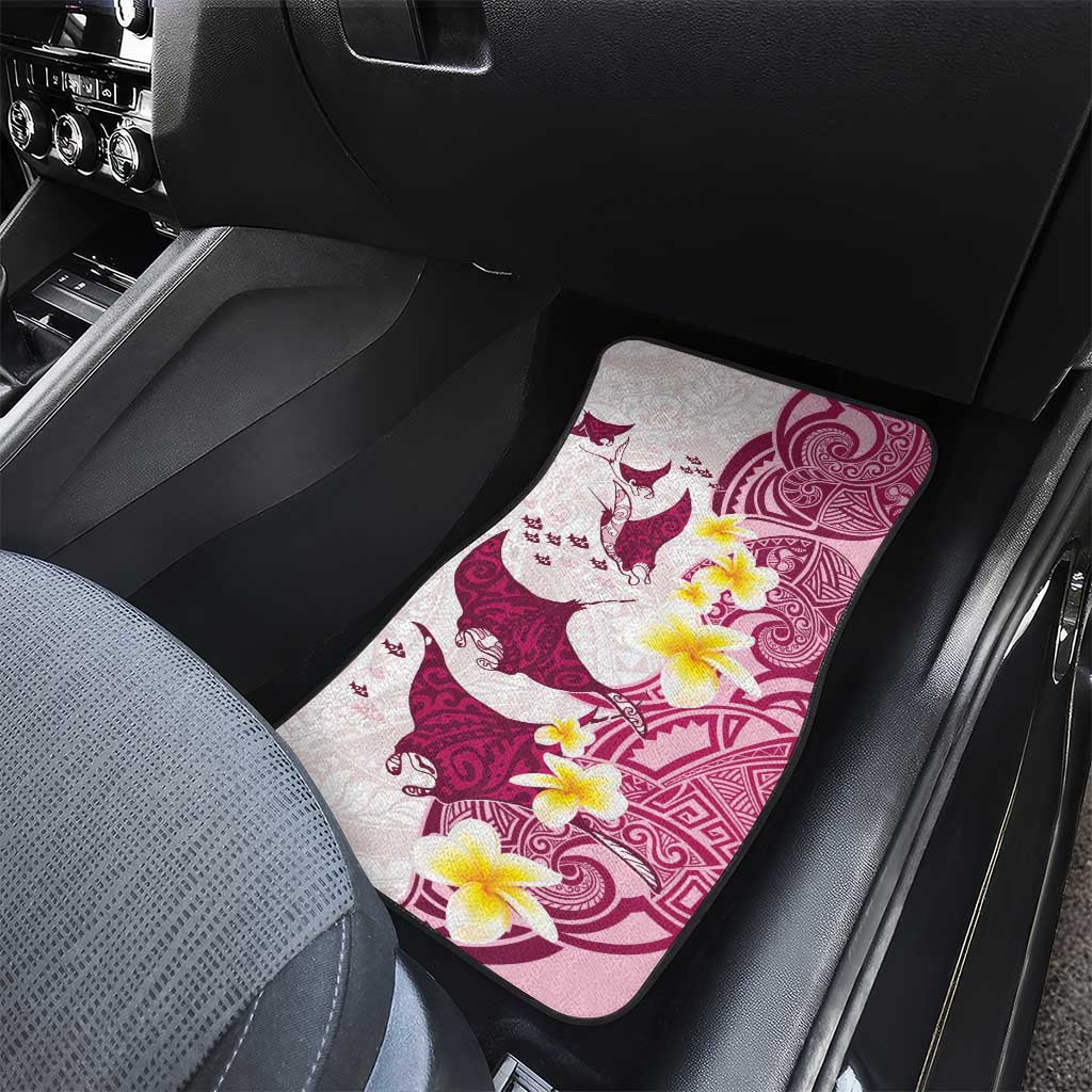 Maori Manta Ray Plumeria Royal Pink Car Mats LT01 - Polynesian Pride