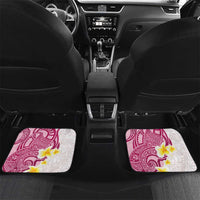 Maori Manta Ray Plumeria Royal Pink Car Mats LT01 Set 2pcs - Back Pink - Polynesian Pride