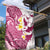 Maori Manta Ray Plumeria Royal Pink Garden Flag