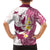 Maori Manta Ray Plumeria Royal Pink Hawaiian Shirt