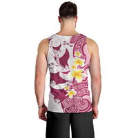 Maori Manta Ray Plumeria Royal Pink Men Tank Top LT01 - Polynesian Pride