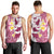 Maori Manta Ray Plumeria Royal Pink Men Tank Top