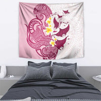 Maori Manta Ray Plumeria Royal Pink Tapestry LT01 - Polynesian Pride