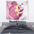 Maori Manta Ray Plumeria Royal Pink Tapestry