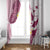 Maori Manta Ray Plumeria Royal Pink Window Curtain