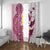 Maori Manta Ray Plumeria Royal Pink Window Curtain