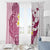 Maori Manta Ray Plumeria Royal Pink Window Curtain