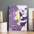 Maori Manta Ray Plumeria Deep Purple Canvas Wall Art