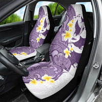 Maori Manta Ray Plumeria Deep Purple Car Seat Cover LT01 - Polynesian Pride