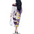 Maori Manta Ray Plumeria Deep Purple Family Matching Off The Shoulder Long Sleeve Dress and Hawaiian Shirt