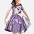 Maori Manta Ray Plumeria Deep Purple Family Matching Off Shoulder Maxi Dress and Hawaiian Shirt