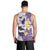 Maori Manta Ray Plumeria Deep Purple Men Tank Top