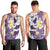 Maori Manta Ray Plumeria Deep Purple Men Tank Top