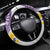 Maori Manta Ray Plumeria Deep Purple Steering Wheel Cover