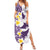 Maori Manta Ray Plumeria Deep Purple Summer Maxi Dress