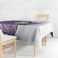 Maori Manta Ray Plumeria Deep Purple Tablecloth LT01 - Polynesian Pride
