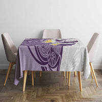 Maori Manta Ray Plumeria Deep Purple Tablecloth LT01 - Polynesian Pride