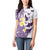 Maori Manta Ray Plumeria Deep Purple Women Polo Shirt