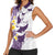 Maori Manta Ray Plumeria Deep Purple Women Sleeveless Polo Shirt