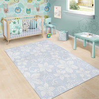 Plumeria Floral White Sunday Area Rug LT01 - Polynesian Pride