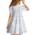 Plumeria Floral White Sunday Kid Short Sleeve Dress