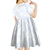 Plumeria Floral White Sunday Kid Short Sleeve Dress