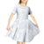 Plumeria Floral White Sunday Kid Short Sleeve Dress