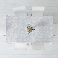 Plumeria Floral White Sunday Tablecloth LT01 White - Polynesian Pride