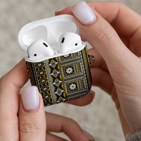 Fiji Masi Tapa Pattern Yellow AirPods Case LT01 - Polynesian Pride